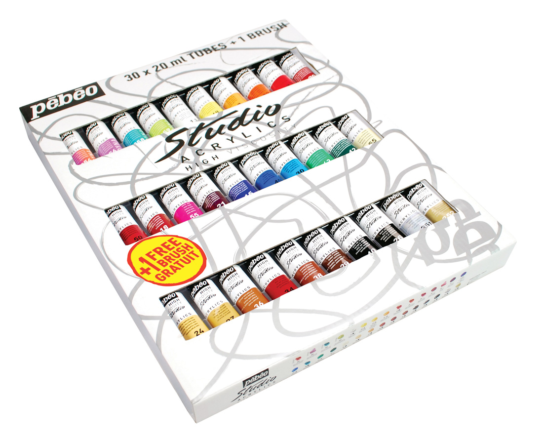 Sada Studio Acrylic 30 vybraných odtieňov v 20ml tubách Sada Studio Acrylic 30 vybraných odtieňov v 20ml tubách