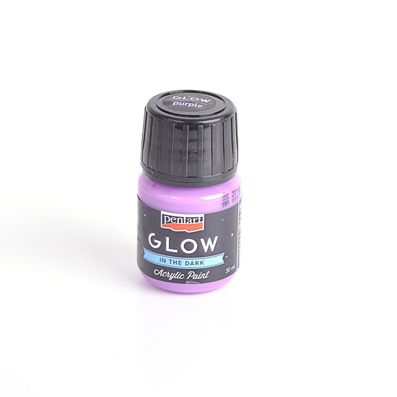 Akrylová farba 30 ml, svieti v tme, fialová Akrylová farba 30 ml, svieti v tme, fialová