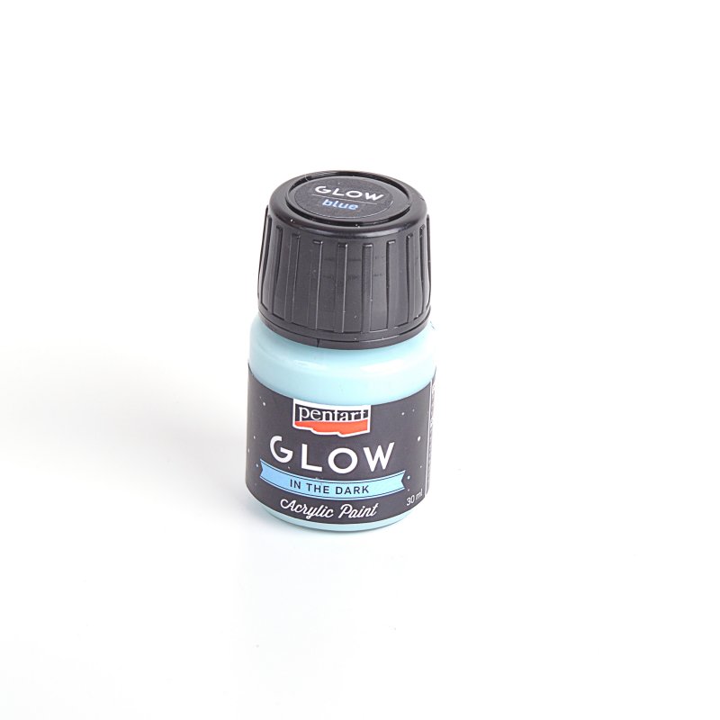 Akrylová farba 30 ml, svieti v tme, modrá Akrylová farba 30 ml, svieti v tme, modrá