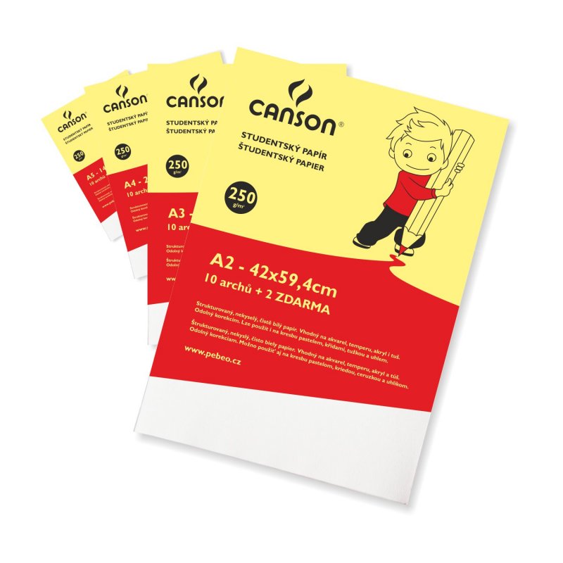 Canson študentský skicár 250 g A2, 10+2 Canson študentský skicár 250 g A2, 10+2