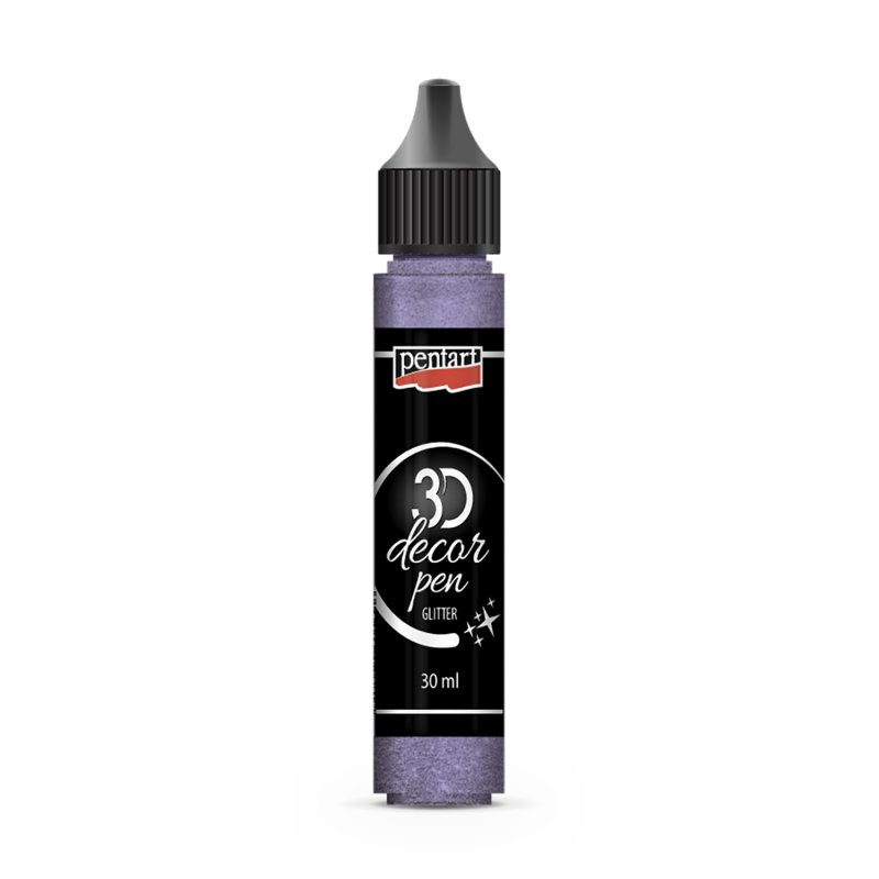 DEKORAČNÉ 3D PERO, 30 ML, GLITROVÁ FIALOVÁ DEKORAČNÉ 3D PERO, 30 ML, GLITROVÁ FIALOVÁ