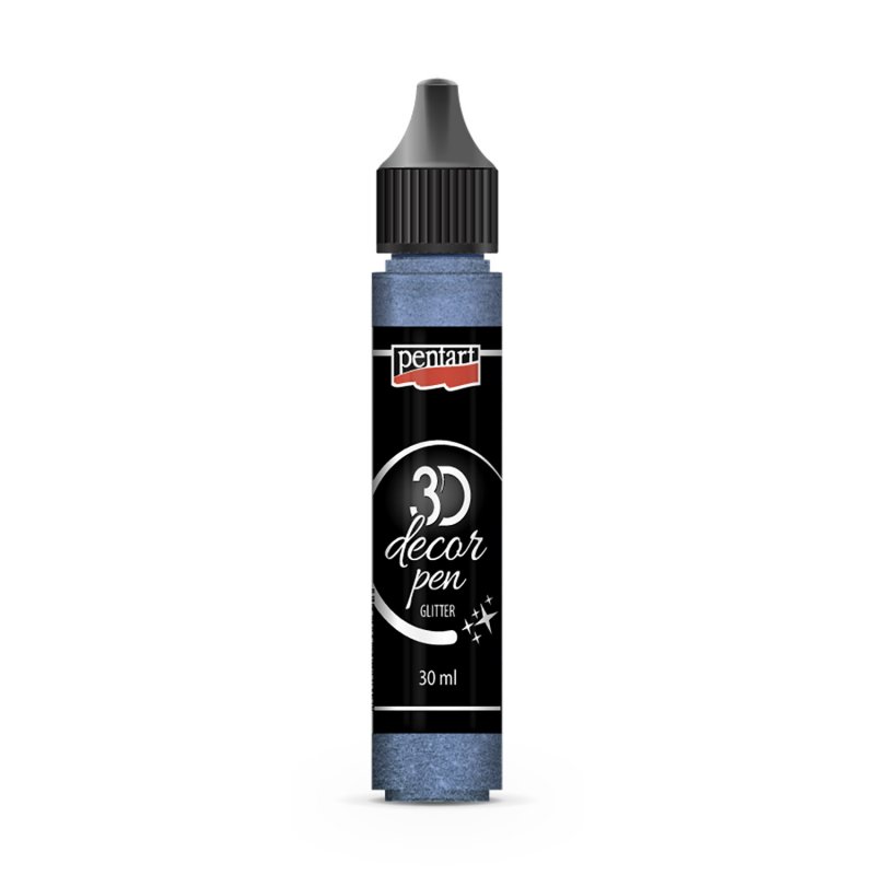 DEKORAČNÉ 3D PERO, 30 ML, GLITROVÁ MODRÁ DEKORAČNÉ 3D PERO, 30 ML, GLITROVÁ MODRÁ