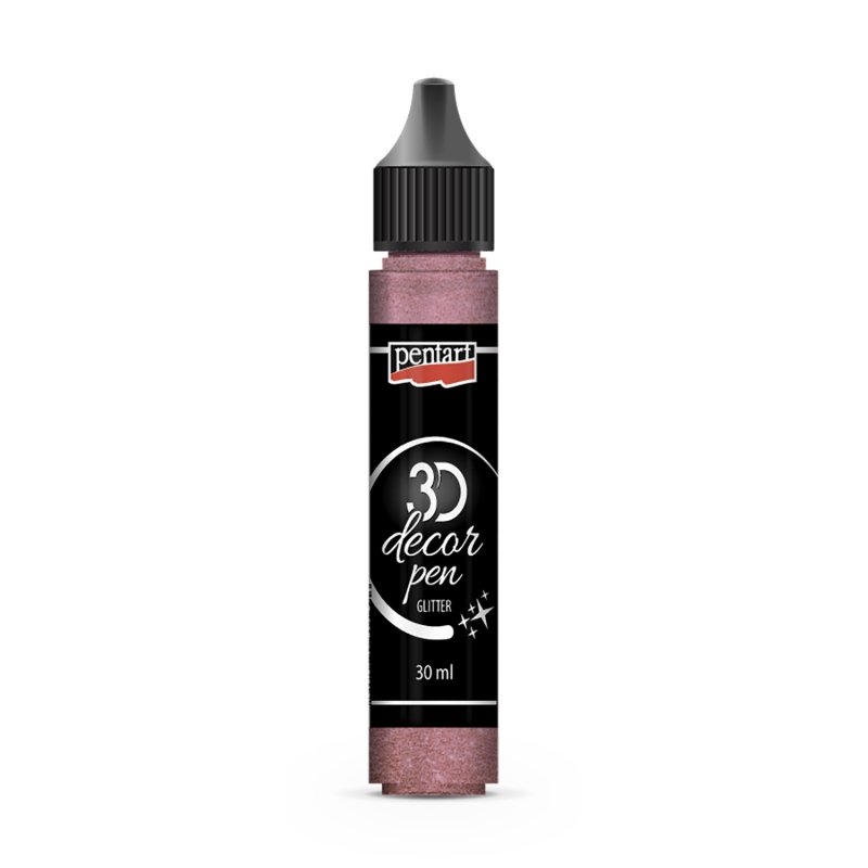 DEKORAČNÉ 3D PERO, 30 ML, GLITROVÁ RUŽOVÁ DEKORAČNÉ 3D PERO, 30 ML, GLITROVÁ RUŽOVÁ
