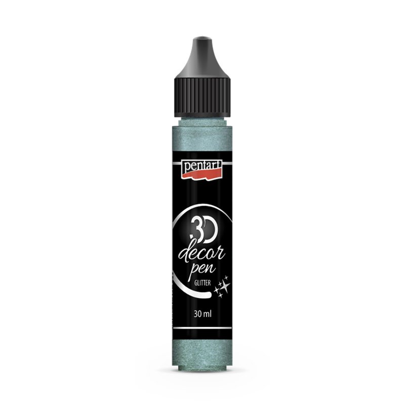 DEKORAČNÉ 3D PERO, 30 ML, GLITROVÁ TYRKYSOVÁ DEKORAČNÉ 3D PERO, 30 ML, GLITROVÁ TYRKYSOVÁ