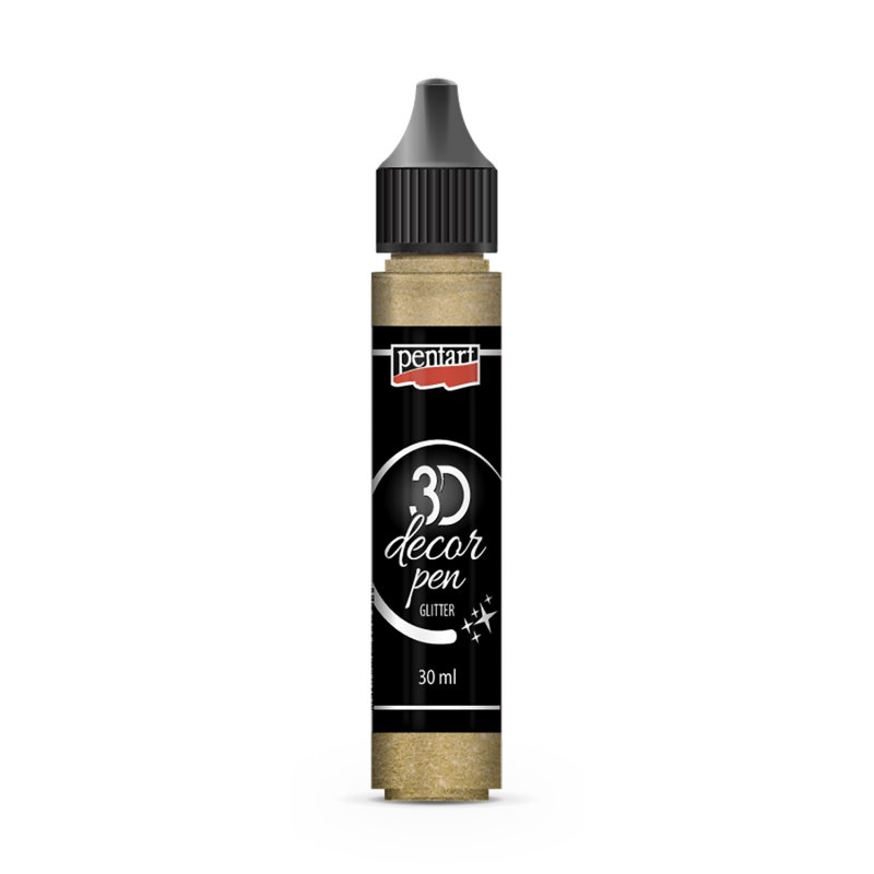 DEKORAČNÉ 3D PERO, 30 ML, GLITROVÁ ZLATÁ DEKORAČNÉ 3D PERO, 30 ML, GLITROVÁ ZLATÁ