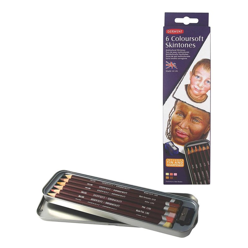 Derwent, Sada ceruziek Coloursoft Skintones, 6 ks Derwent, Sada ceruziek Coloursoft Skintones, 6 ks