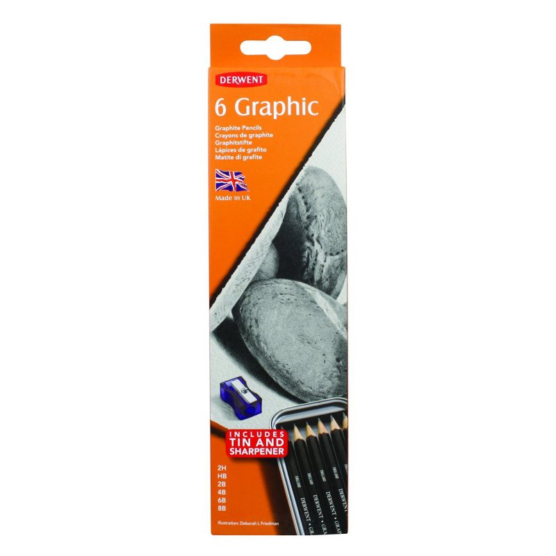 Derwent, Sada ceruziek GRAPHIC, 6 ks Derwent, Sada ceruziek GRAPHIC, 6 ks