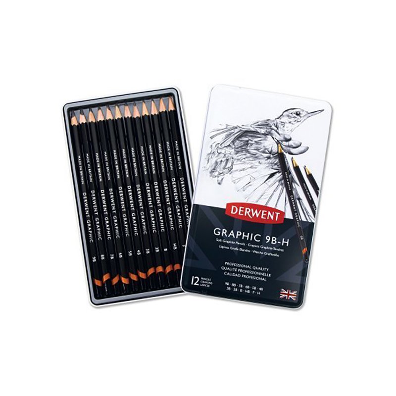Derwent, Sada ceruziek GRAPHIC Soft, 12 ks Derwent, Sada ceruziek GRAPHIC Soft, 12 ks
