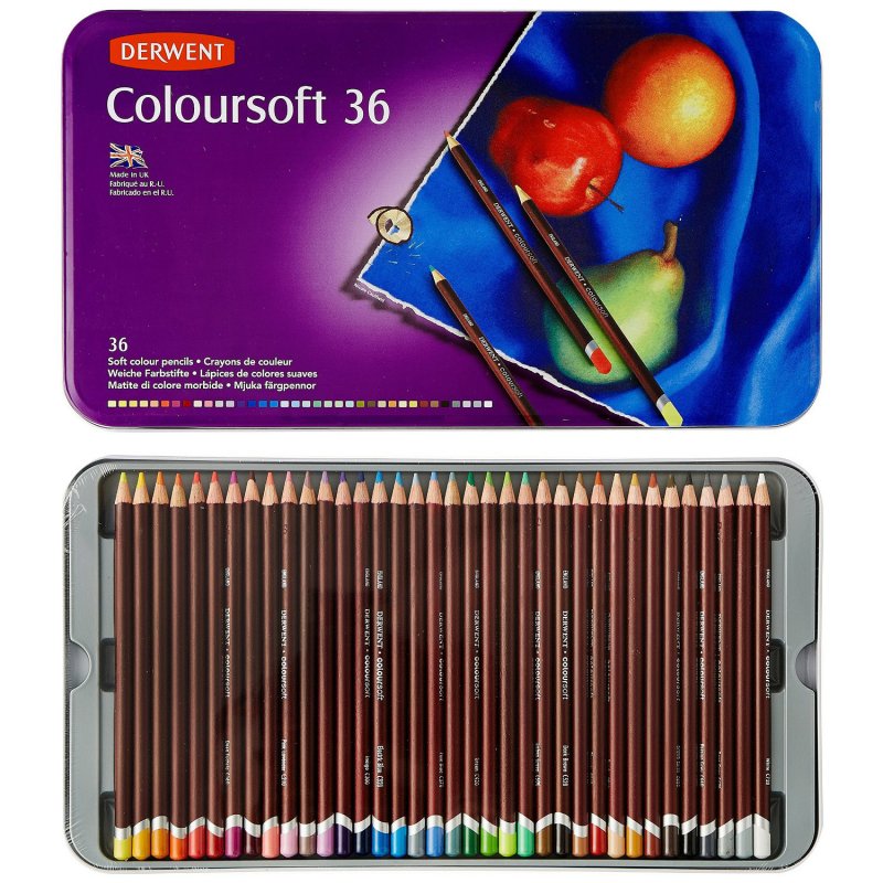 Derwent, Sada pasteliek COLORSOFT, 36 ks Derwent, Sada pasteliek COLORSOFT, 36 ks
