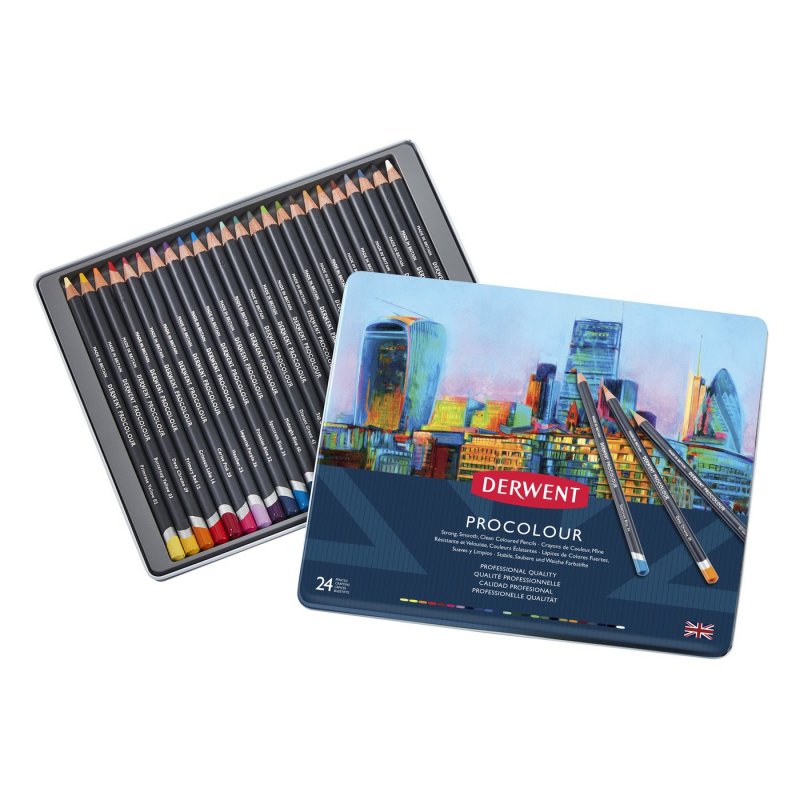 Derwent, Sada pasteliek PROCOLOUR, 24 ks Derwent, Sada pasteliek PROCOLOUR, 24 ks