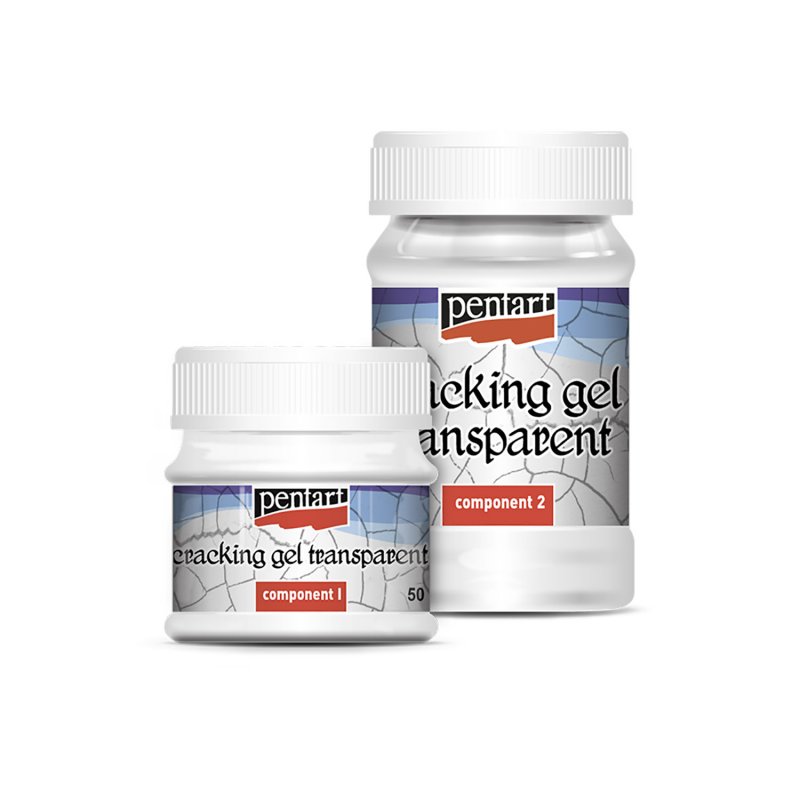 Krakelovací gel, priehľadný, sada 50 + 100 ml Krakelovací gel, priehľadný, sada 50 + 100 ml