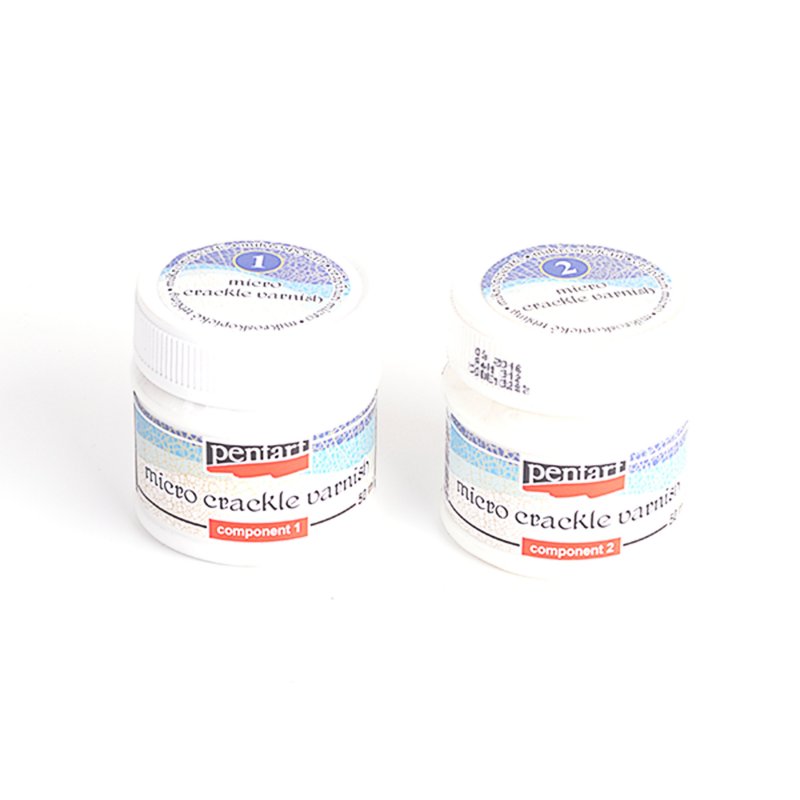 Krakelovací lak, dvojkrokový, mikro, 50 + 50 ml Krakelovací lak, dvojkrokový, mikro, 50 + 50 ml