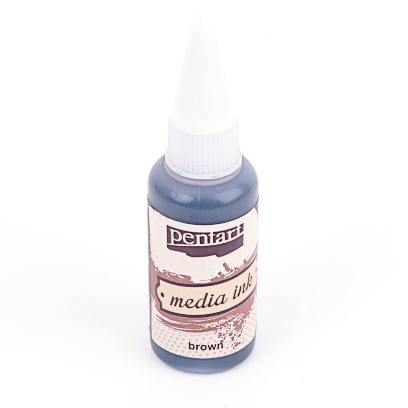 Media Ink atrament 20 ml, hnedá Media Ink atrament 20 ml, hnedá