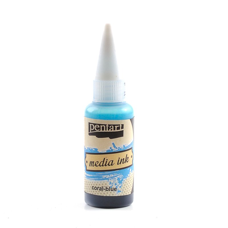 Media Ink atrament 20 ml, koralová modrá Media Ink atrament 20 ml, koralová modrá