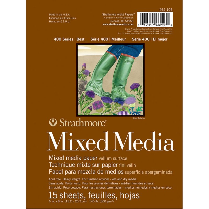Mixed media blok, 300 g/m2, 15,2 x 20,3, 15 listov Mixed media blok, 300 g/m2, 15,2 x 20,3, 15 listov