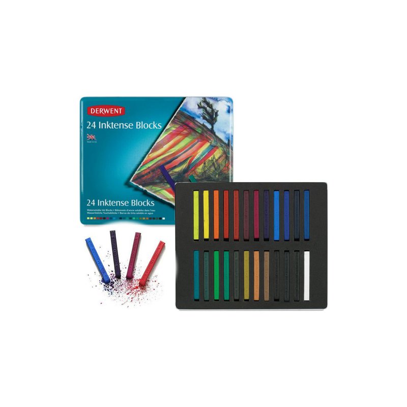 Sada akvarelových blokov Derwent Inktense, 24 ks Sada akvarelových blokov Derwent Inktense, 24 ks