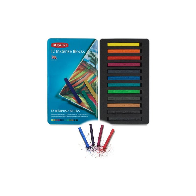 Sada akvarelových pastelov Derwent Inktense, 12 ks Sada akvarelových pastelov Derwent Inktense, 12 ks