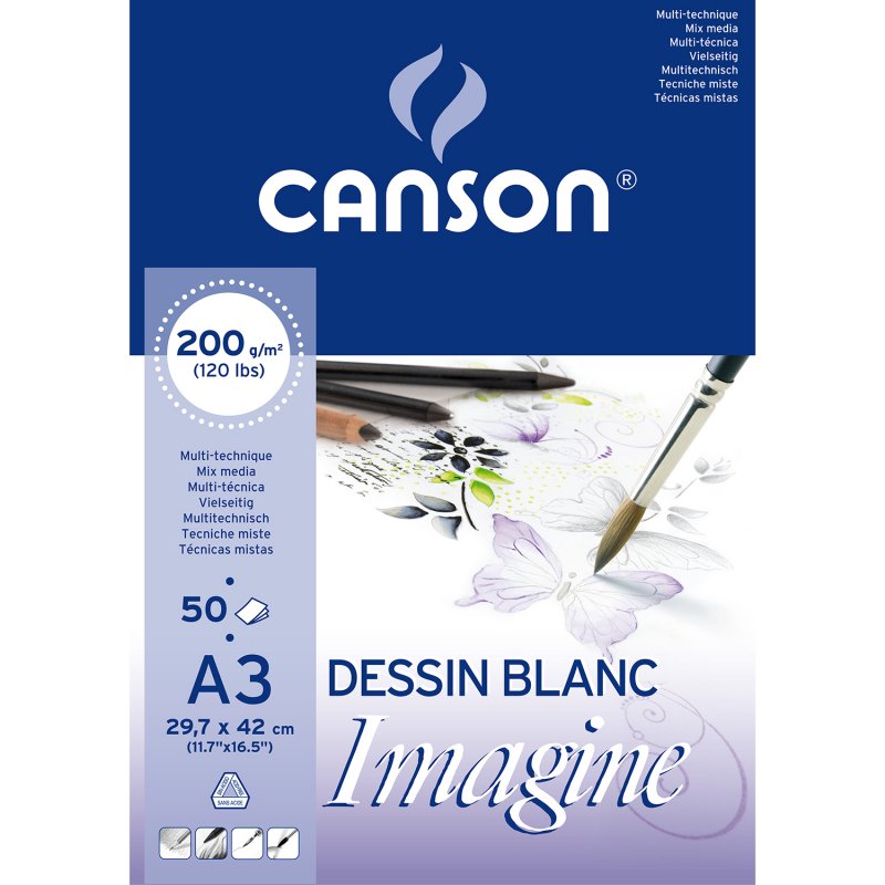 Skicár IMAGINE, A3, 200g/m2, 50 listov Skicár IMAGINE, A3, 200g/m2, 50 listov