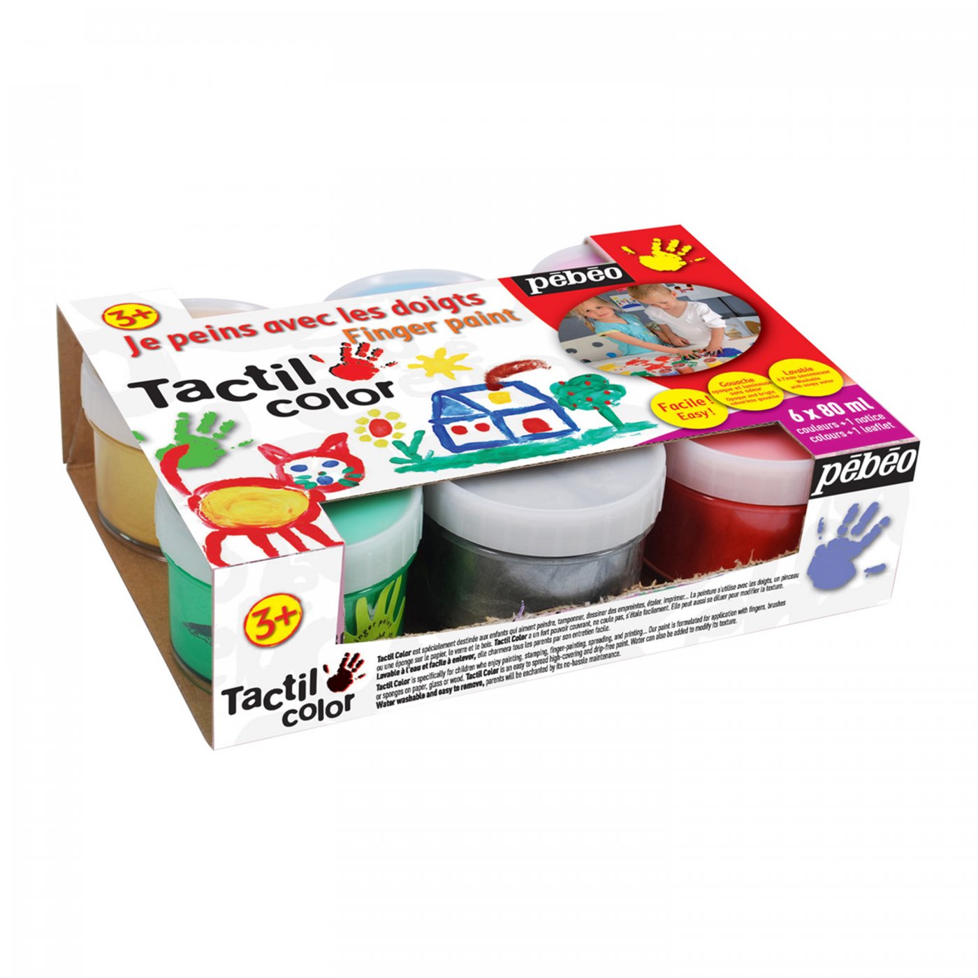 Sada prstových farieb 6x80ml Sada prstových farieb 6x80ml